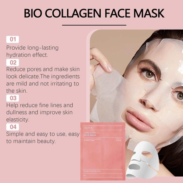 01 Pc Bio-collagen Real Deep Mask, Hydrating Over Night, Facial Sheet Mask