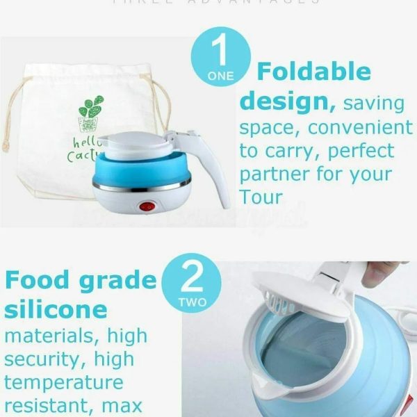 Fast Water Boiling 600 Ml Portable Kettle Travel Kettle Foods Boils
