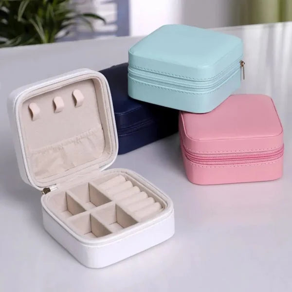 Jewelry Storage Box Leather Jewelry Stand Earrings Ring Box Cosmetics Beauty