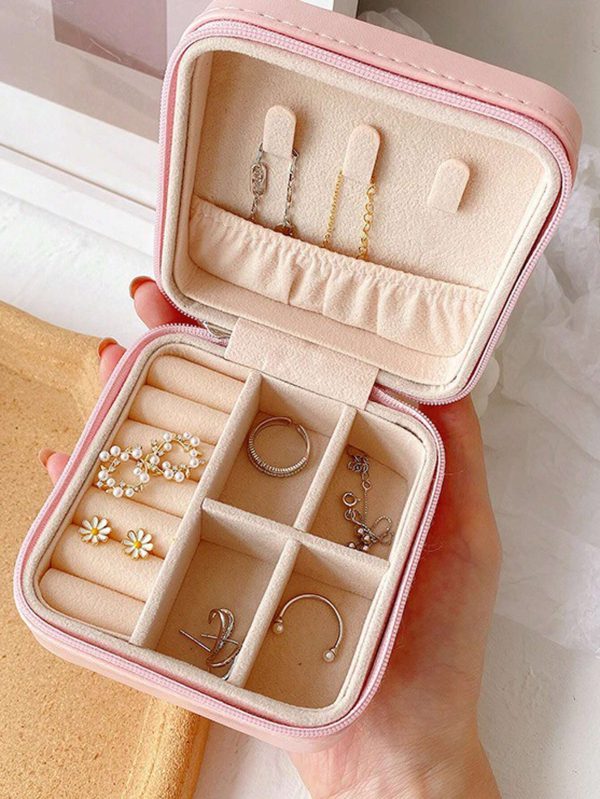 Jewelry Storage Box Leather Jewelry Stand Earrings Ring Box Cosmetics Beauty