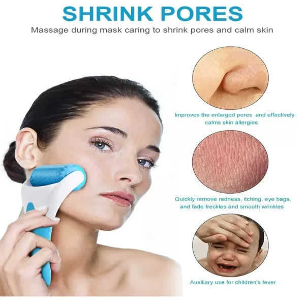 Marzahar Ice Roller For Face & Eye Puffiness Relief, Cold Gel Ice Face Roller