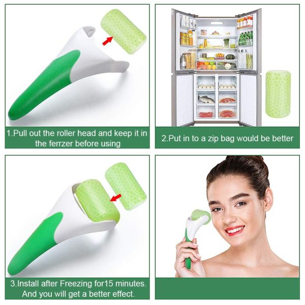 Marzahar Ice Roller For Face & Eye Puffiness Relief, Cold Gel Ice Face Roller