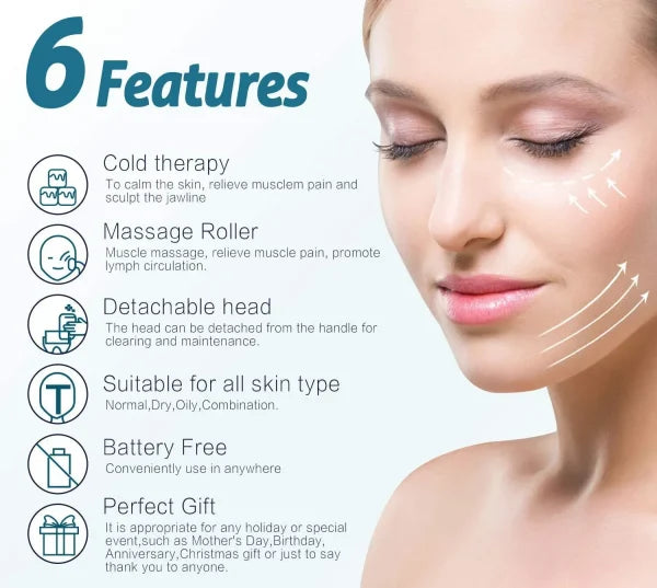 Marzahar Ice Roller For Face & Eye Puffiness Relief, Cold Gel Ice Face Roller