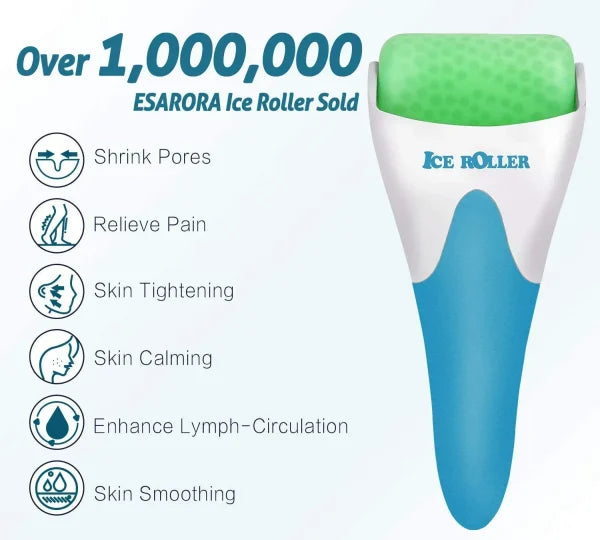 Marzahar Ice Roller For Face & Eye Puffiness Relief, Cold Gel Ice Face Roller