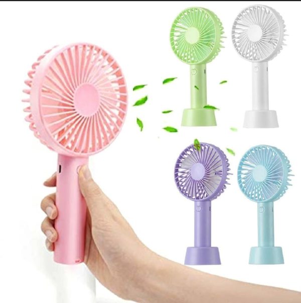 Portable Usb Rechargeable Fan | Handheld 3 Speed Strong Wind Electric