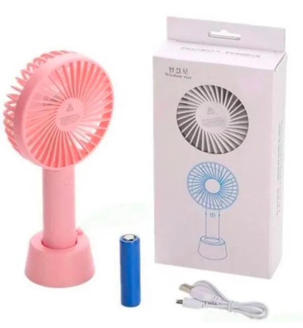 Portable Usb Rechargeable Fan | Handheld 3 Speed Strong Wind Electric