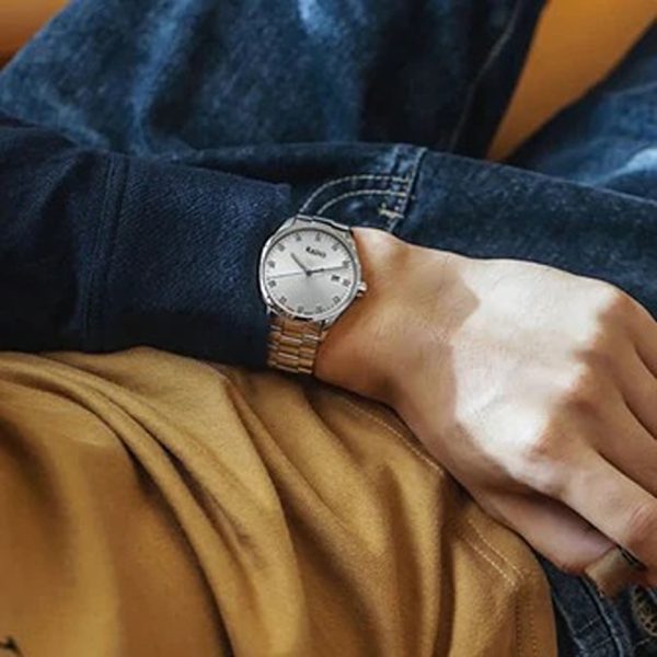 Rado Men’s Formal Wrist Watch With Stainless Steel Chain