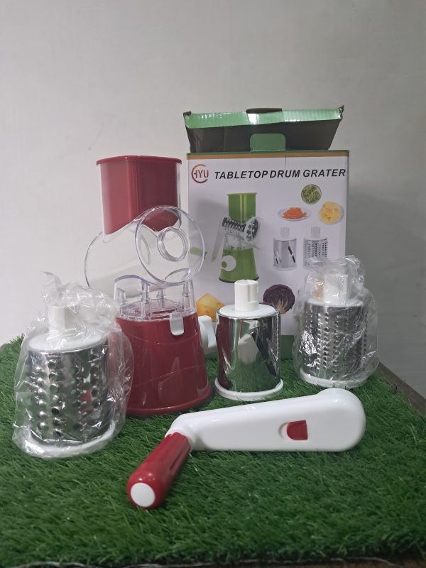 Tabletop Drum Grater | Manual Vegetable Cutter Slicer & Grater