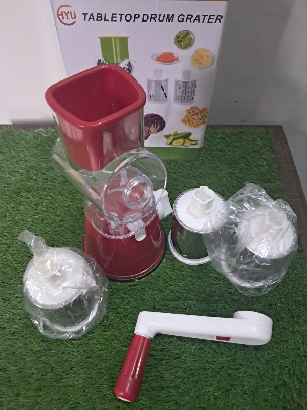 Tabletop Drum Grater | Manual Vegetable Cutter Slicer & Grater
