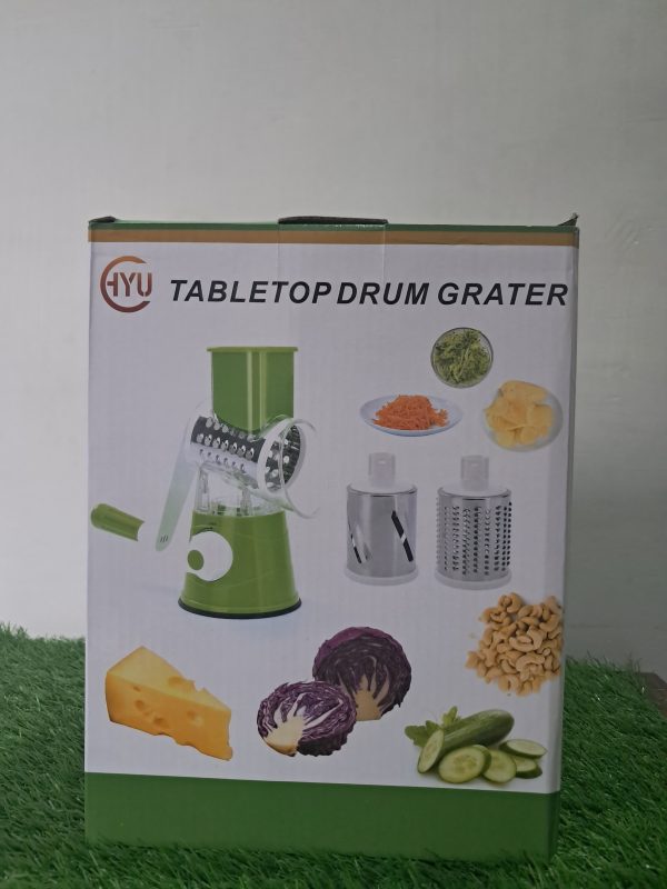 Tabletop Drum Grater | Manual Vegetable Cutter Slicer & Grater