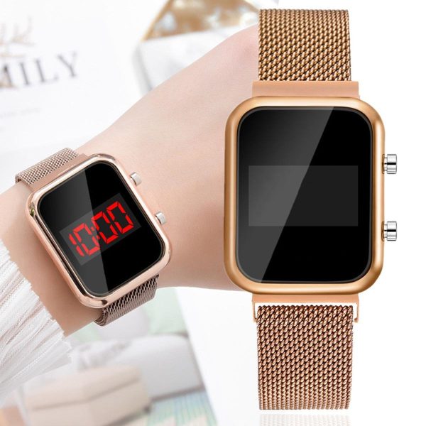 Touch Led Magnet Watch Fashion Casual Sports Men’s