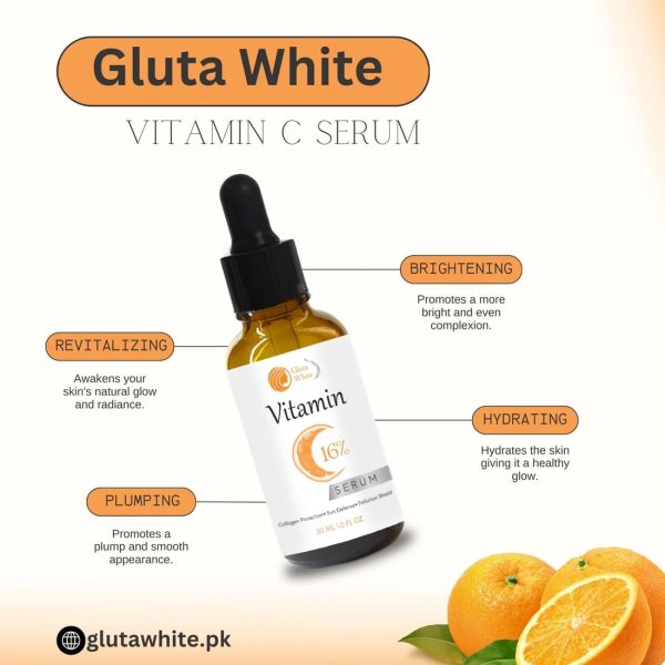 Vitamin C Serum For Face Glowing & Dark Spots | Gluta White Vitamin C 16%