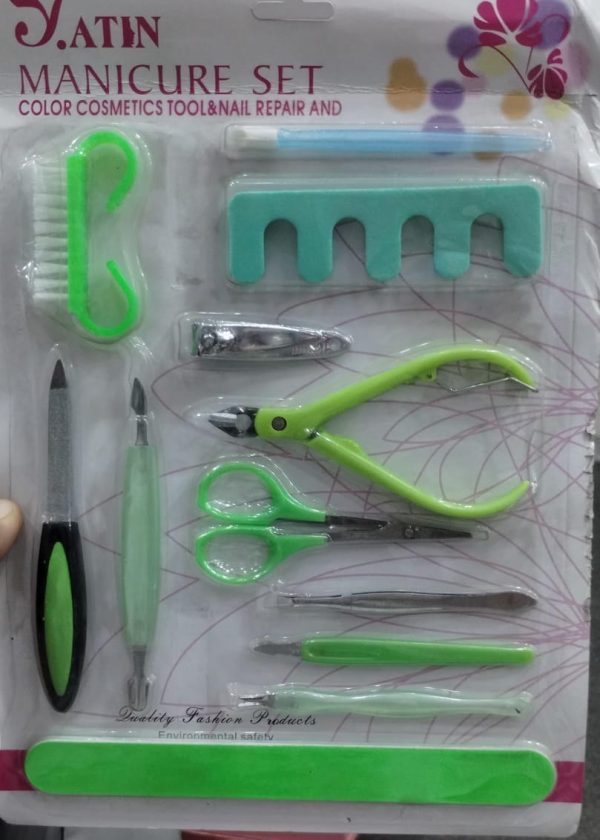 Yatin Professional Manicure Set With Color Cosmetics Tools And Nail Repair
