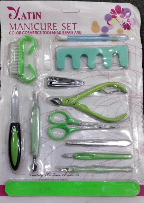 Yatin Professional Manicure Set With Color Cosmetics Tools And Nail Repair