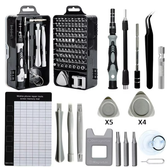 115-in-1 Precision Magnetic Screwdriver Set – Stainless Steel