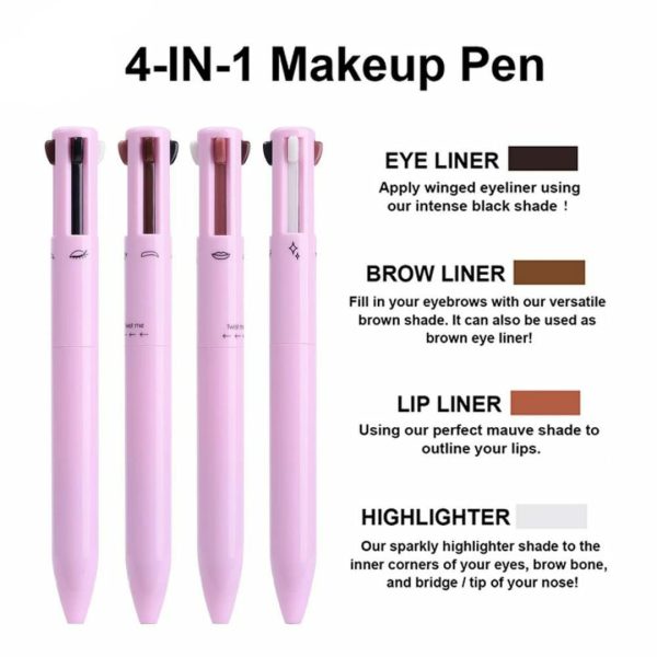 Eye Shadowliner Combination 4 In 1 Makeup Pen Multifunctional Cosmetics Ballpoint