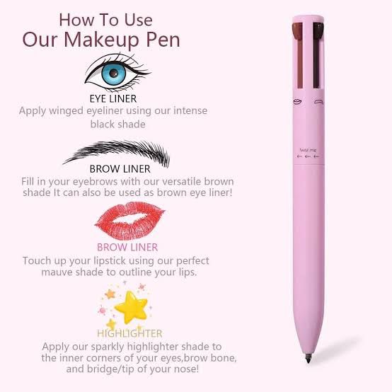 Eye Shadowliner Combination 4 In 1 Makeup Pen Multifunctional Cosmetics Ballpoint