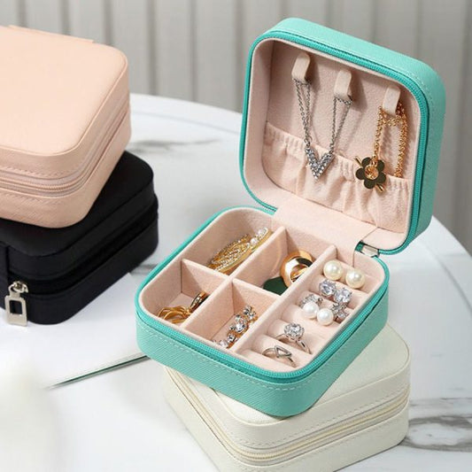 Jewelry Storage Box Leather Jewelry Stand Earrings Ring Box Cosmetics Beauty