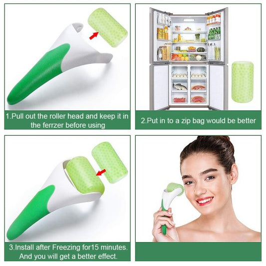 Marzahar Ice Roller For Face & Eye Puffiness Relief, Cold Gel Ice Face Roller
