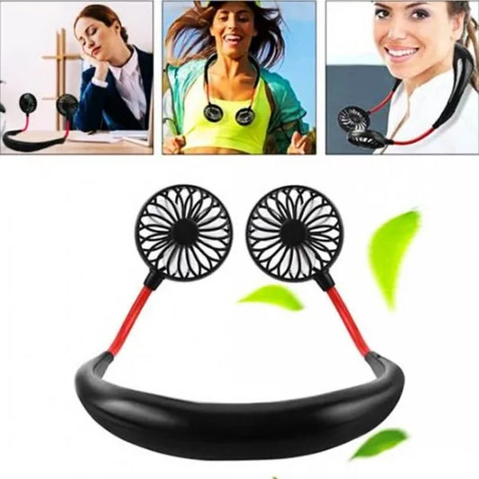 Neck Fan Adjustment Fan Hands-free Hanging Rechargeable Mini Sports Fans