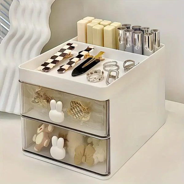 Rabbit Handle Clear Desk Organizer- Perfect For Pen ,makeup And Jewellery