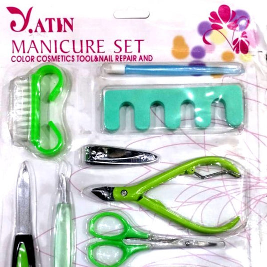 Yatin Professional Manicure Set With Color Cosmetics Tools And Nail Repair